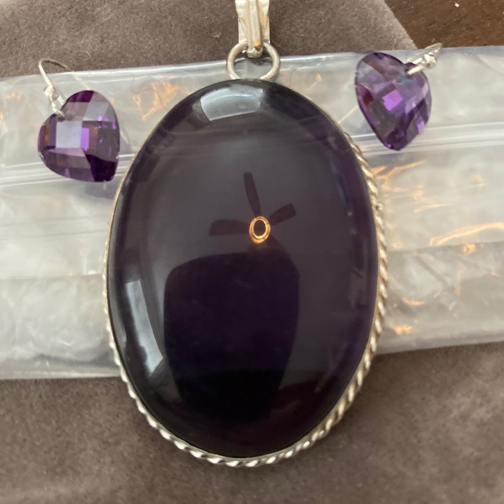 Mystical Purple Glass Stone Set